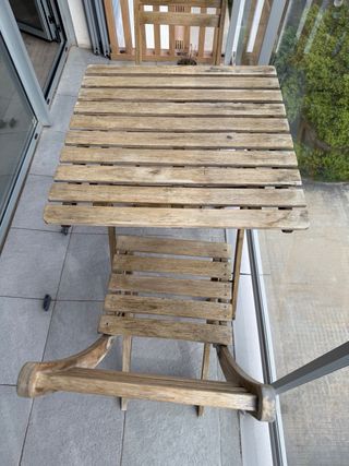Conjunto mesa y 2 Sillas Terraza Ikea Askholmen