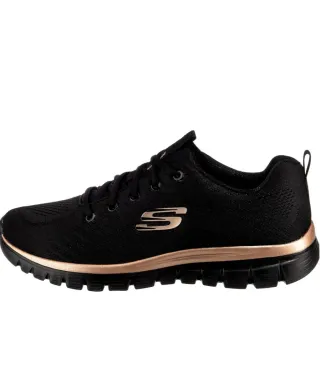 Zapatillas Skechers Mujer Negro/Dorado