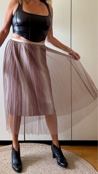 Falda midi plisada Molly Bracken