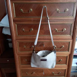 Bolso bandolera beige hecho en Italia