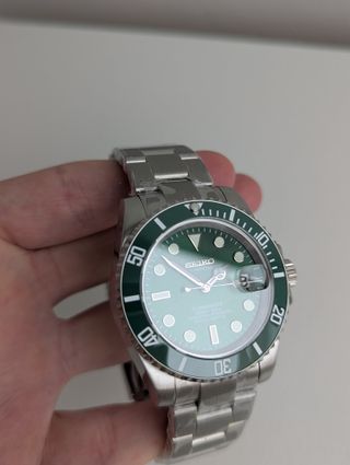 Reloj Seiko Mod Diver Hulk Verde y Gris Plateado