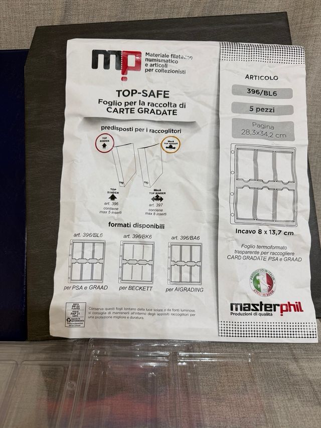 Masterphil Top Binder Raccoglitore Album Card PSA