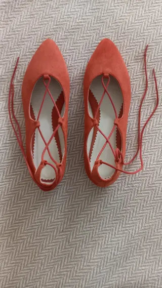 Bailarinas de piel rojo Talla 36