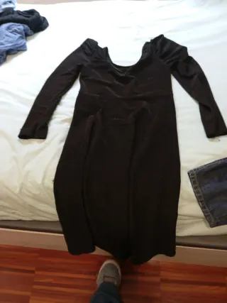 Vestido negro manga larga