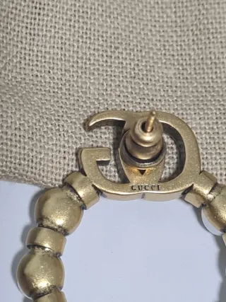 Pendientes Gucci Aro Perlas Doradas