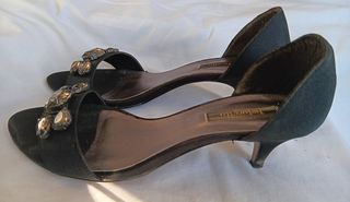 Sandalias Tintoretto Negras con Pedrería