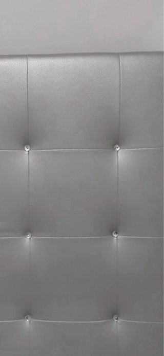 Cabecero Cama 90 Piel Sintética Plata