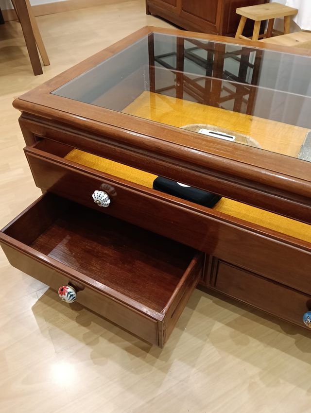 Mesa de centro madera noble Vietnam palo rosa