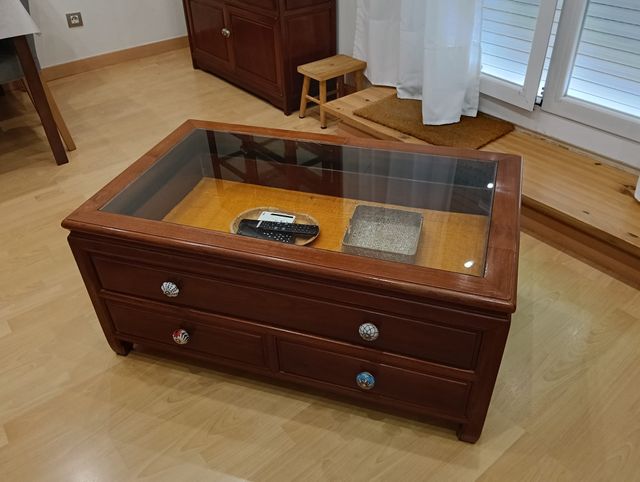 Mesa de centro madera noble Vietnam palo rosa