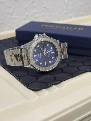 Reloj poedagar Hombre Azul y Plateado