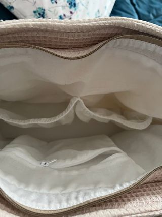 Bolso de tela tipo cesta