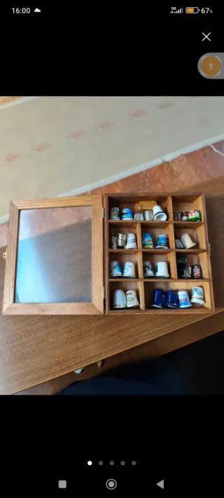 Lote expositor dedales, bolsos y portavelas