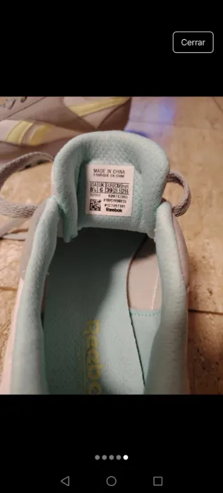 Zapatillas running Reebok grises y blancas