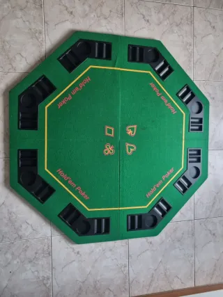 Tapete de Póker Plegable Verde