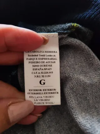 Jersey Carolina Herrera Hombre Azul Gris