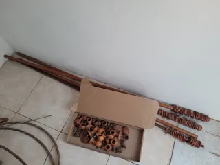 Barra Cortinas 175 cm Madera