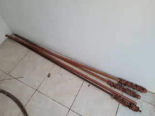 Barra Cortinas 175 cm Madera