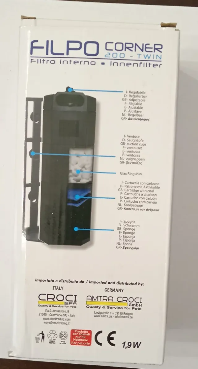 Filtro Wave Flipo Corner per acquario