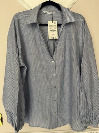 Camicia Zara righe blu XL - Nuova con cartellino