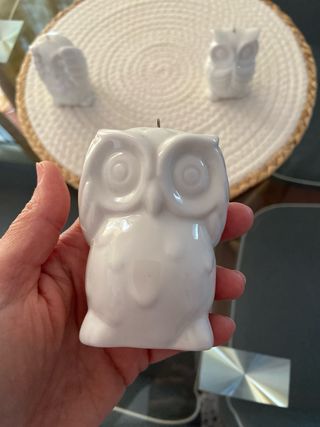 Figuras de búho de porcelana (3 unidades)