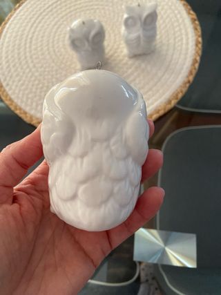 Figuras de búho de porcelana (3 unidades)
