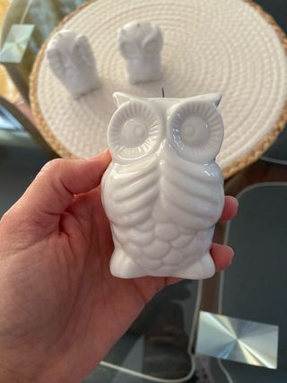 Figuras de búho de porcelana (3 unidades)