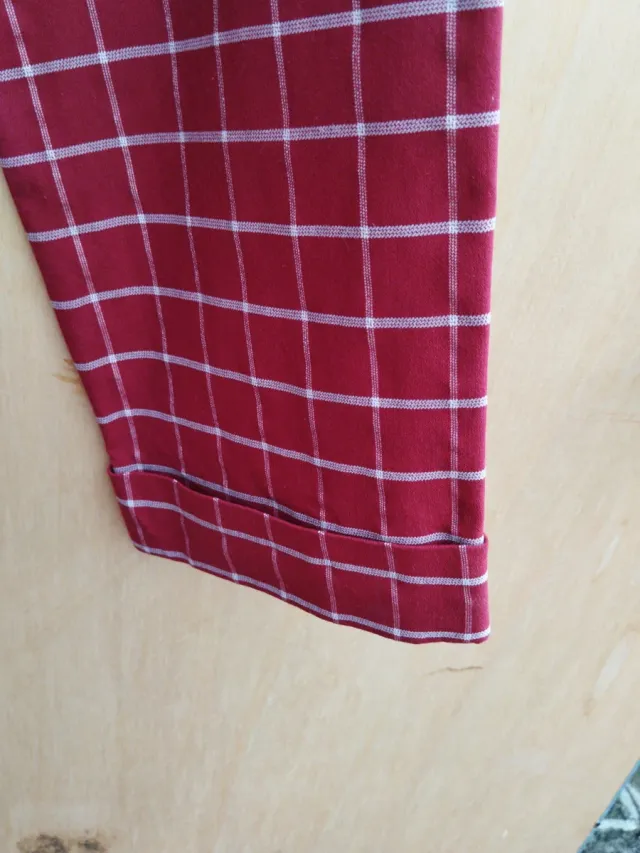 Leggings fantasia scacchi rossi tg L