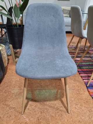 Pack 4 Sillas Terciopelo Azul