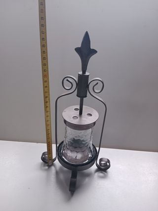 Candelabro Hierro Forjado Cristal
