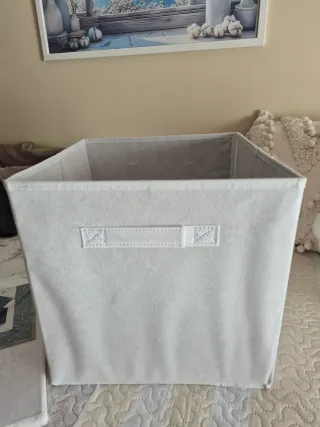 Caja cubo de Almacenaje Blanco