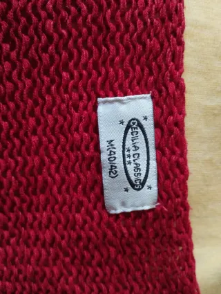 Jersey rojo de punto fino