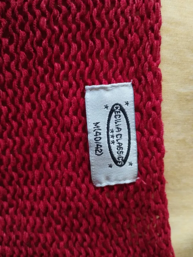 Jersey rojo de punto fino