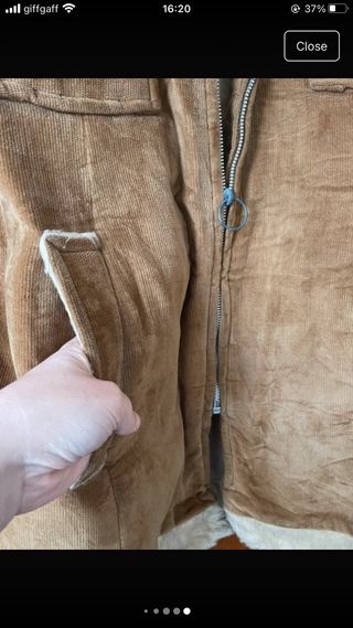 Chaqueta vintage pana marrón S