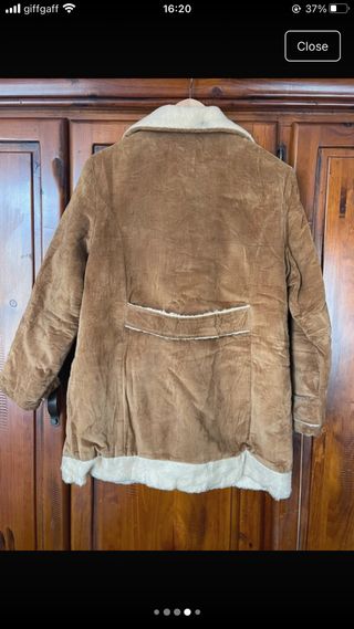 Chaqueta vintage pana marrón S