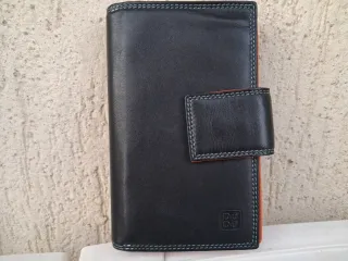 Portafoglio DUDU Pelle Nero Arancione/multicolore