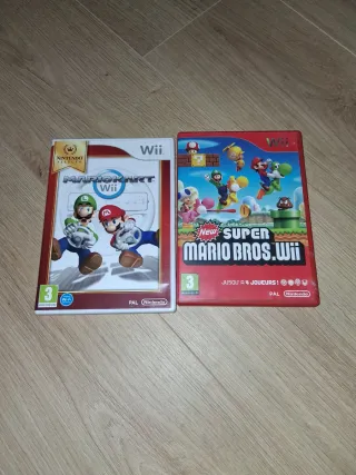 2 Juegos Wii: Mario Kart Wii y Super Mario Bros.