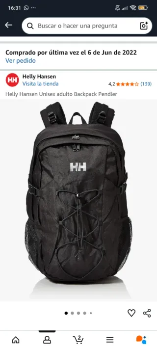 Mochila Helly Hansen Pendler 31L Negra