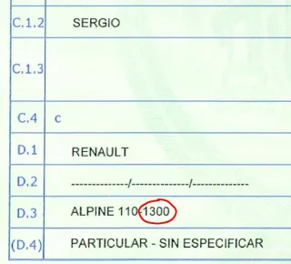 Alpine A110 1973 CAMBIO