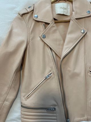 Cazadora Maje de Piel
maquillaje/rosa 
talla S