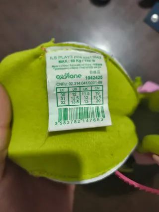 Patines Rosas Niña talle en la imagen  Max 60kilod