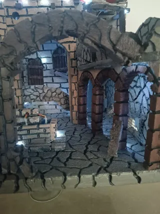 Diorama artigianale con luci