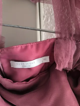 Vestido fiesta elegante rosa talla L