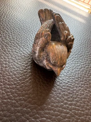 Soprammobile uccello bagno argento 7 cm