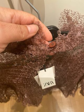 Top fiesta Zara transparente lentejuelas M