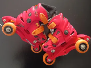 Patines en línea rojos talla ajustable