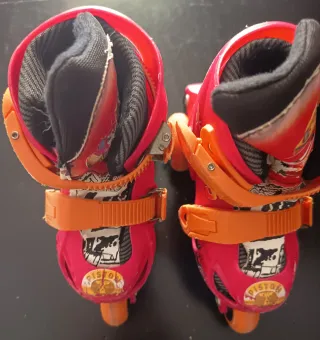 Patines en línea rojos talla ajustable