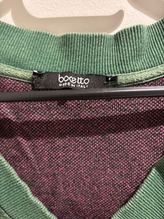 Sudadera Bocetto Rayas Rosa y Verde