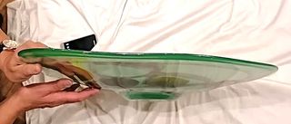 Mihai Topescu piatto artistico vetro soffiato