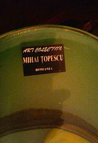 Mihai Topescu piatto artistico vetro soffiato