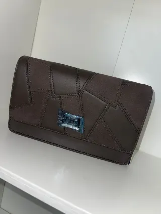 Bolso marrón, patchwork